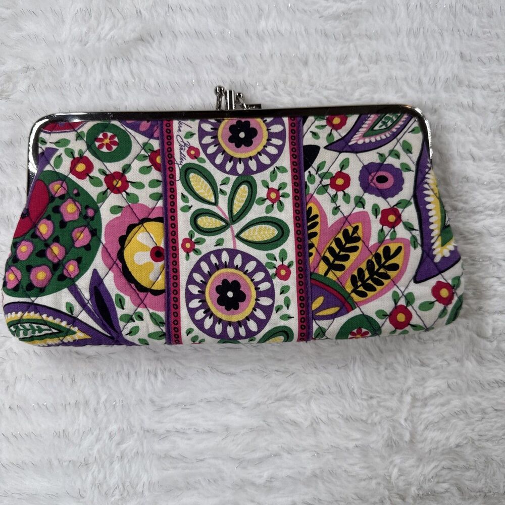 VERA BRADLEY Kisslock Clutch Wallet - Viva La Vera - Excellent Condition